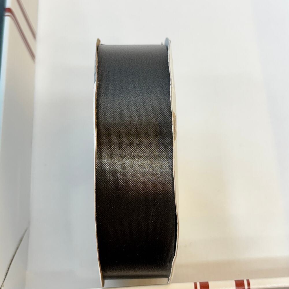 Flora Satin Craft Ribbon Berwick 1-7/16-Inch Wide by 100-Yard Spool Black New